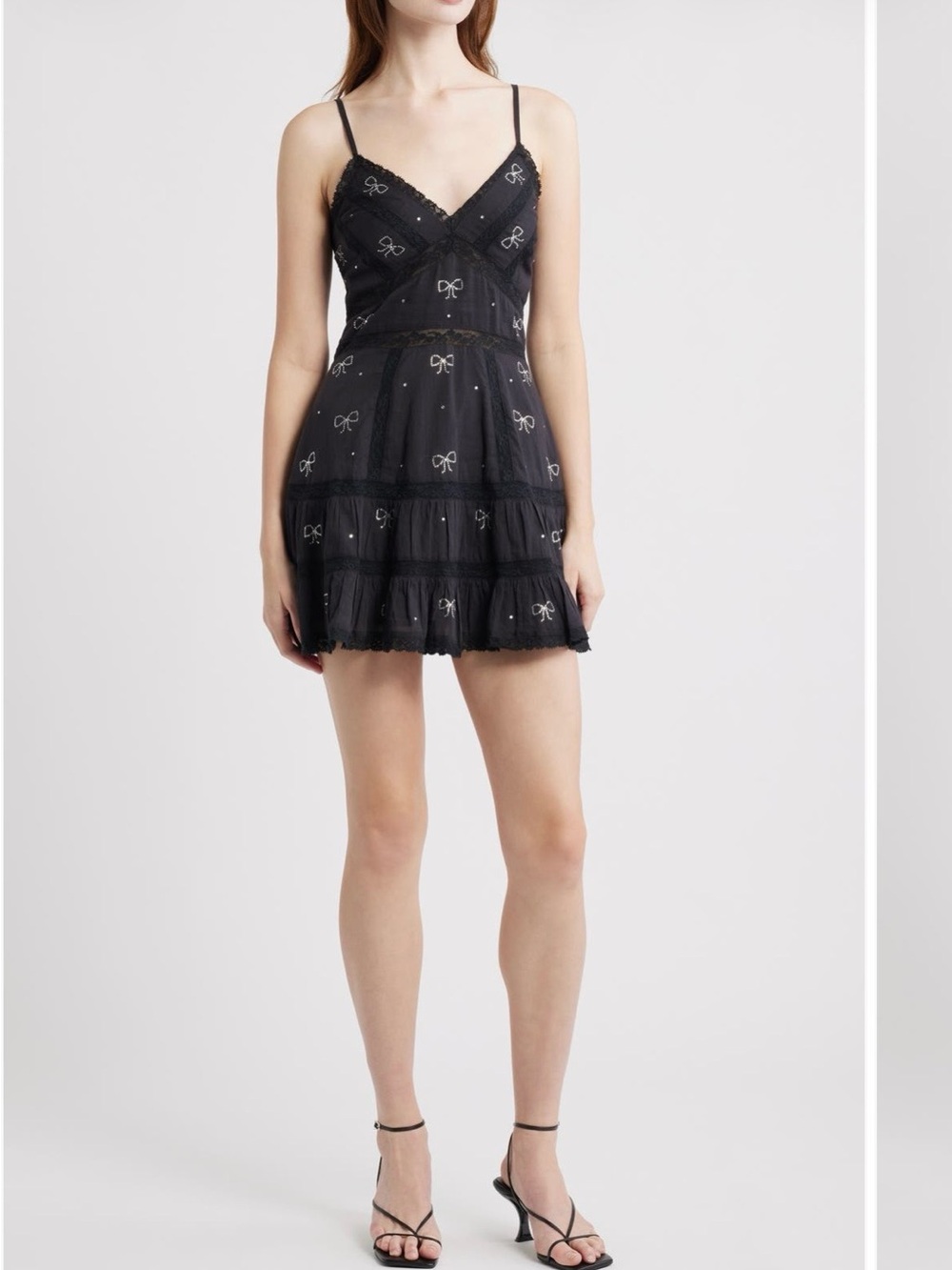 LoveShackFancy Solbina Crystal Bow dress NWT